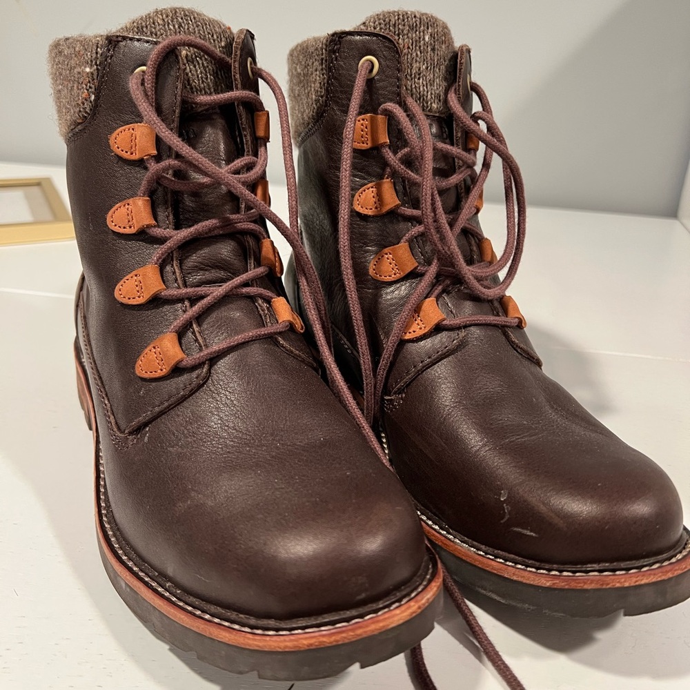 Womens LL BEAN East Point Leather Chelsea Ankle Boots Waterproof TEK2.5 BROWN 9M